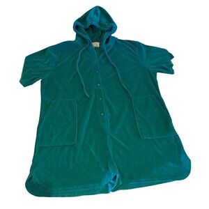 FANTASTIC FAWN Turquoise Green Swim Cover Up Romper Size Large